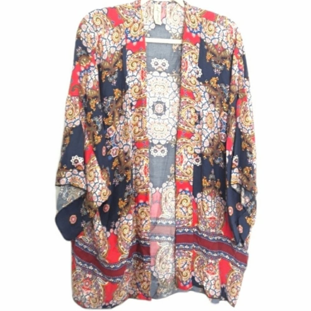 NORDSTROM Allison Joy Boho Festival Kimono Cover-up EUC sz OSFM
